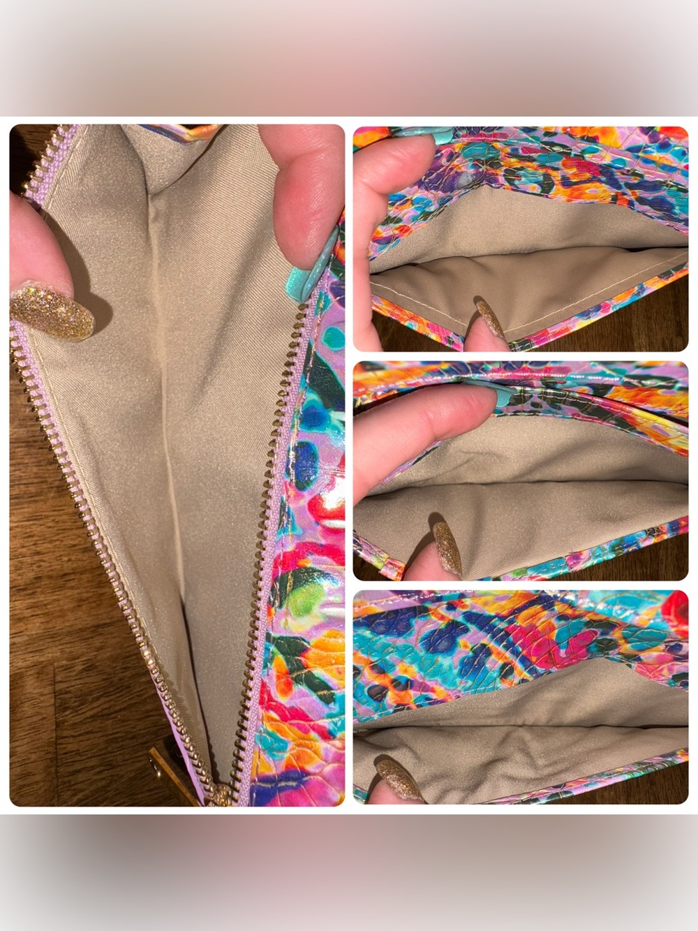 **SOLD**Brahmin NWOT Ady - Rainbow Reef - Iridescent - Holographic - FRONT EYE - Picture 7 of 13